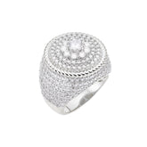 Pave Mens Moissanite Ring Size 10